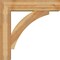 Ekena Millwork Thorton Block Rough Sawn Bracket w/ Offset Brace, Western Red Cedar, 8"W x 34"D x 34"H BKT0806X34X34THR05RWR - alternate 2